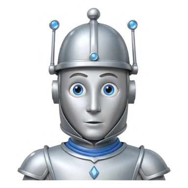 The Tin Man from the Wizard of Oz with blue eyes sticker