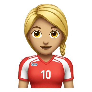 Super handball player female red equipment sticker