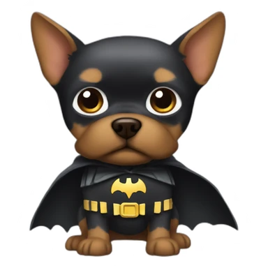 Dog Yorkshire with Batman Costume sticker