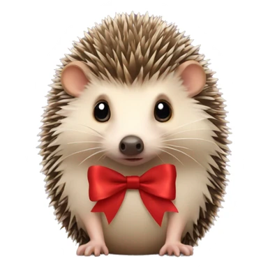 Hedgehog with a bow on top  sticker