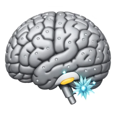 a brain with sparkles sticker