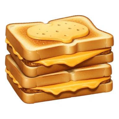 tosti ijzer met boterham met kaas sticker