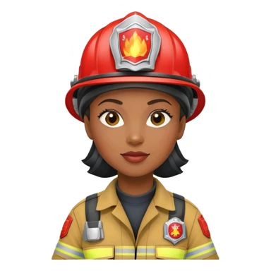 black female firefighter sticker