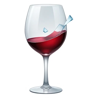 broken wine glass sticker
