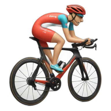 Triatleet op mmr fiets sticker
