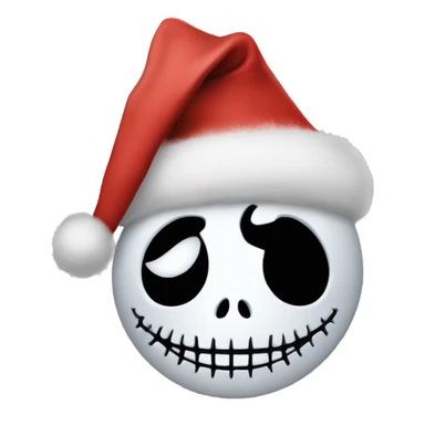 Jack skellington santa hat sticker