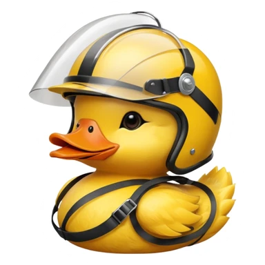 duck with race helmet  sticker