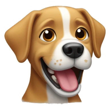 Un perrito riendo  sticker