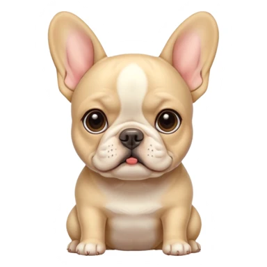 French Bulldog cream colored female sticker