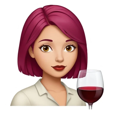 Wine colored hair Latina  sticker
