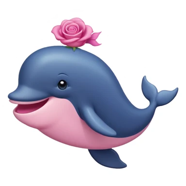 Une baleine avec des cheveux roses qui danse  sticker