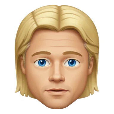 brad pitt blond hair sticker