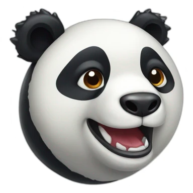 A panda bear mixed with a dino sticker