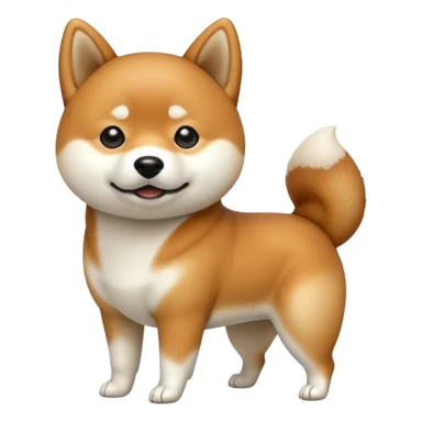 A Shiba Inu is defecating sticker