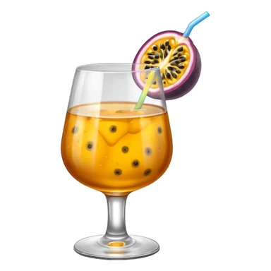 passionfruit & mango cordial in glass sticker