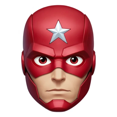 vision marvel red face  half body from captain america: civil war sticker