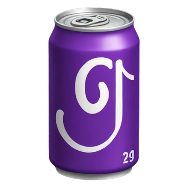 Purple can of coke sticker