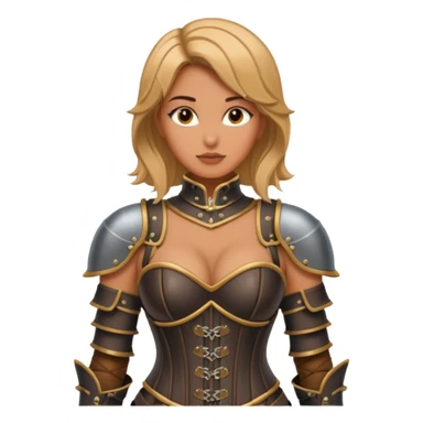 female armor corset leather top sticker