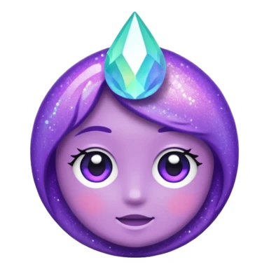 Glitter Purple and Cian plus sticker