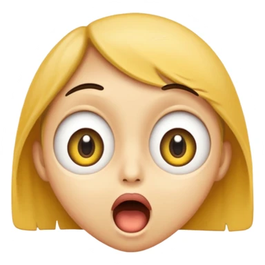 a face with a large opened mouth in emoji of whatsapp syle sticker
