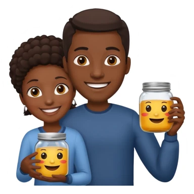  black People Holding Jar sticker