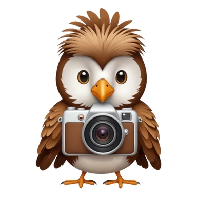 bird with a camera sticker