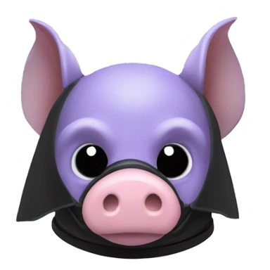 Lavender gray Pig darth Vader mask face armadillo darth Vader fanned tail feathered tail pig armadillo darth Vader face sticker