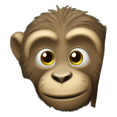 un singe sur un arbre sticker