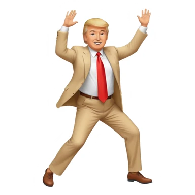 donald trump hitting the griddy dance sticker