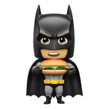 Batman qui mange un hamburger sticker