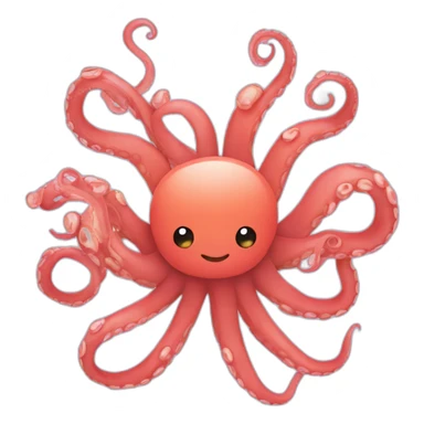 An octopus surrounded by love and five people  sticker