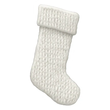 white knit christmas stocking sticker