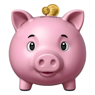 money in a piggy bank sticker