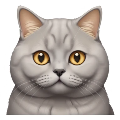 Silver golden British shorthair cat with thick dense coat sticker