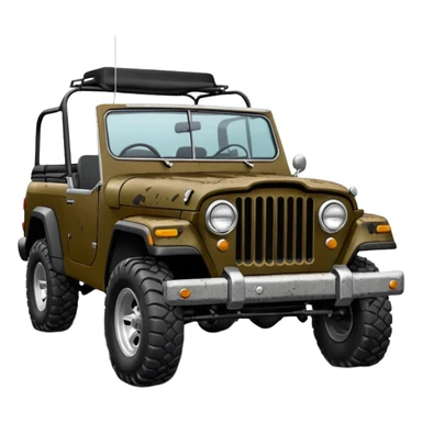 jeepster commando without top with straight flat hood sticker