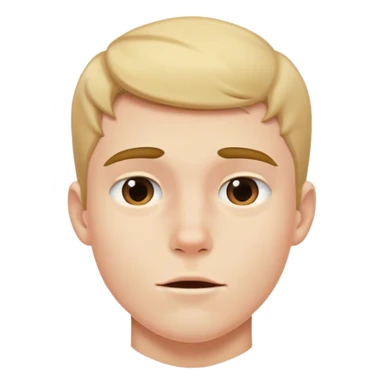 boy showing off his jawline sticker