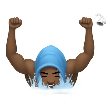 Doing pushups in the shower sticker