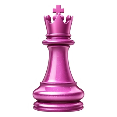 pink glitter chess piece rook sticker