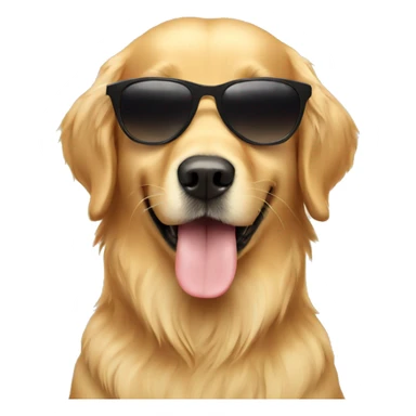 Golden Retriever with sunglasses  sticker
