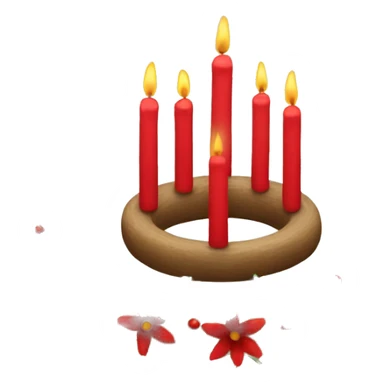 red advent wreath sticker