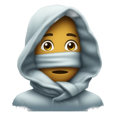 shivering with cold sticker