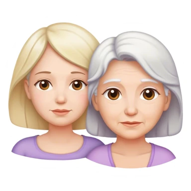 overlapping profiles of girl, pregnant woman, and elderly woman sticker