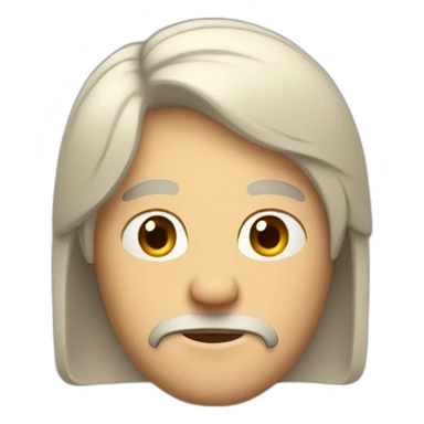 Man with a mid long withe hair with a pencil in his hand sticker