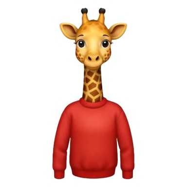 giraffe wearing red sweater sticker