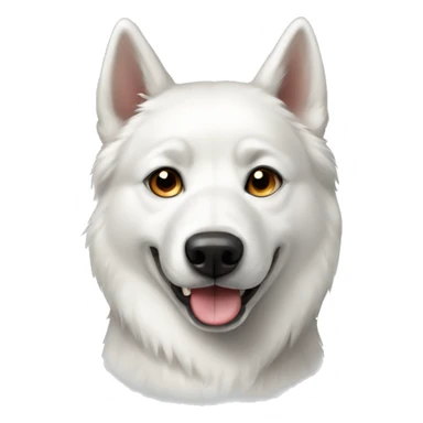 Dog white husky  sticker