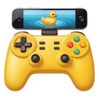 Rubber ducky playing first person shooter game sticker
