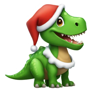 Dinosaur in Santa Claus outfit  sticker