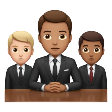 a man in a meeting with other sticker