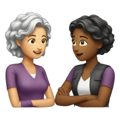 Discussion de deux femmes sticker