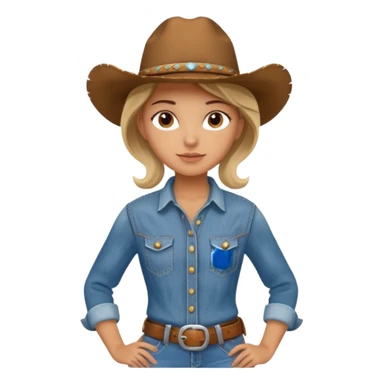 girl cowboy sticker